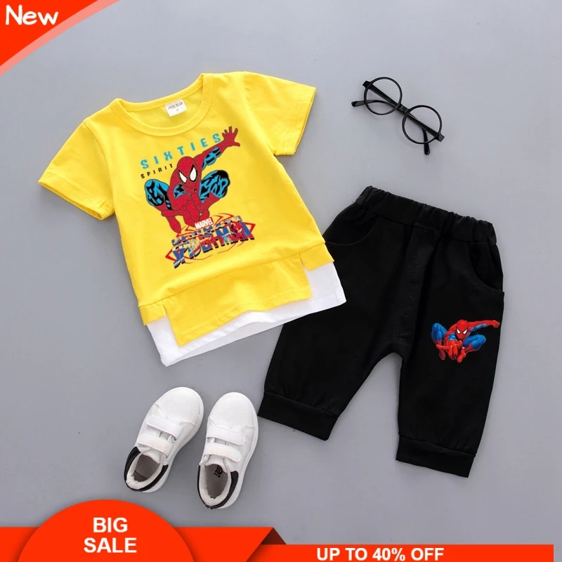 

2019 New Baby Boys Girls Summer Clothes Fashion Cotton Sets Novelty Sports Suits Kids T-Shirt + Shorts Children'S Clothing