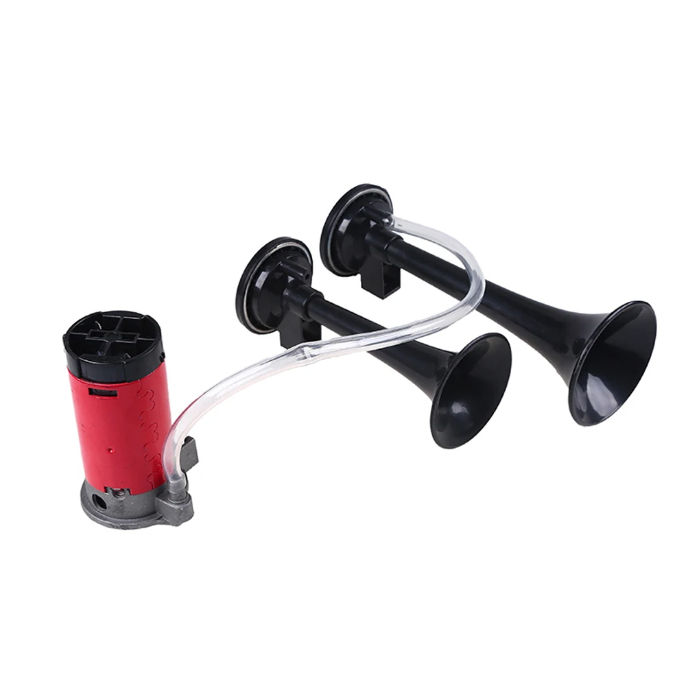 Set-Brand-New-Nero-Super-Forte-12-V-Doppia-Tromba-D-aria-Horn-Kit-Compressore-Auto (2)