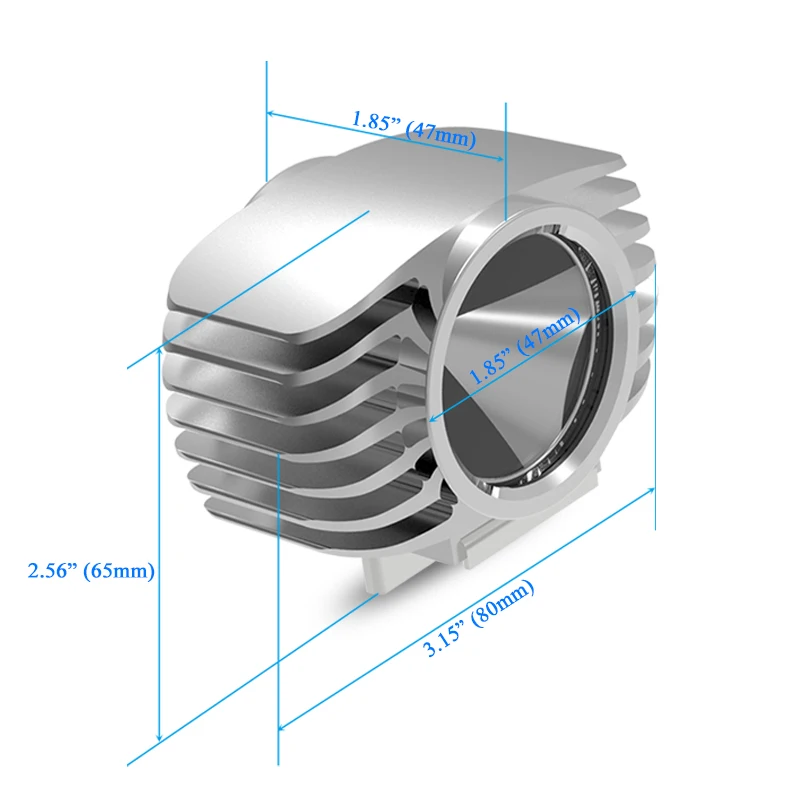 size of led car spotlight headlight