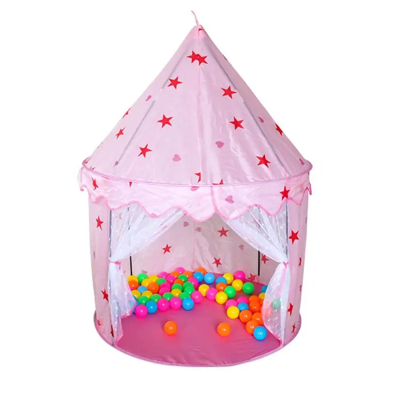 Baby Pink Play Tent Kids Portable Playhouse Toys For Children 25/50/100 pcs Baby Ball Pool Ocean Ball Toy Tents Easy Babysitter