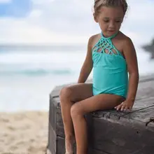 Очаровательная одежда для малышей Обувь для девочек Малыш цельный купальный костюм танкини полые Купальники для малышек Beachwear 2 Стиль 2-7 лет летний костюм для девочек