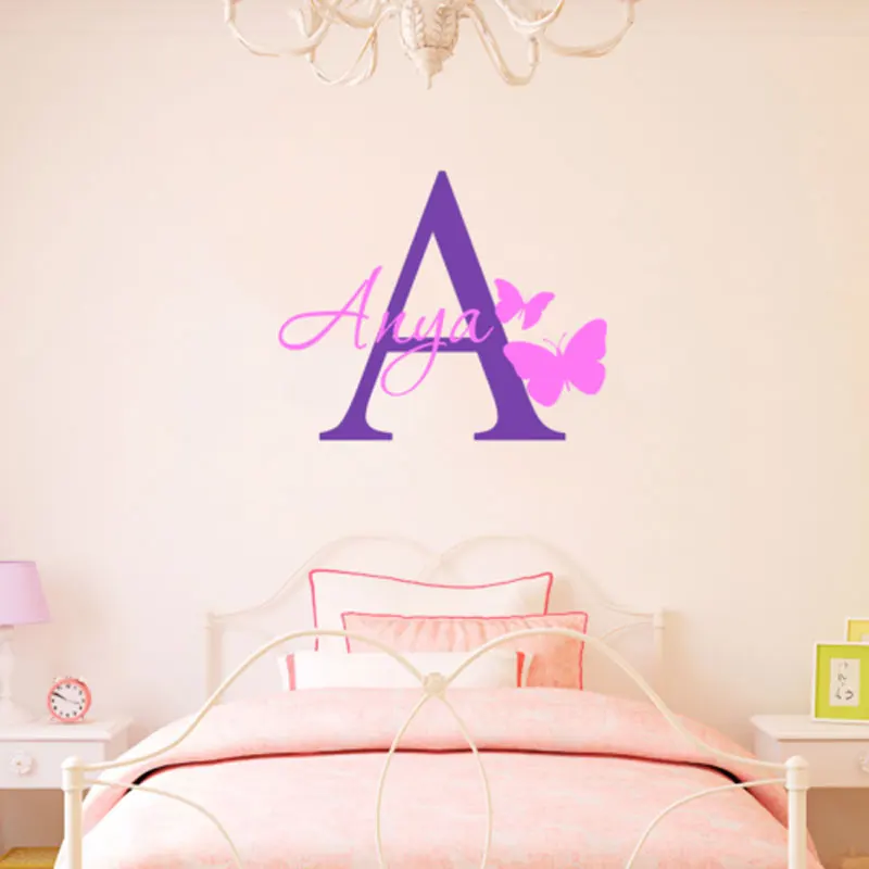 Aliexpress.com : Buy Customized Name Butterfly Wall Decal ...