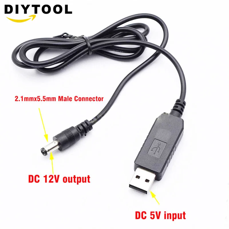 USB DC 5V к 9V 12V повышающий кабель модуль конвертер 5 5x2 1mm 2 1x5 5mm Разъем usb гнезду