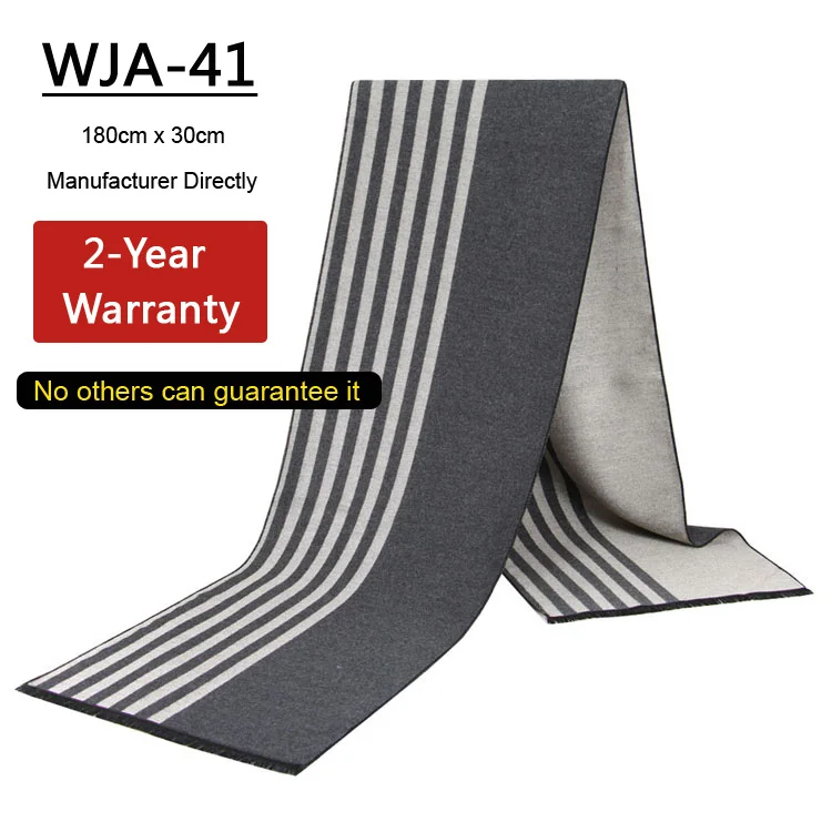 TS-WJA-41 YISHLINE 180 см x 30 см мужской шарф толстые вискозные шарфы геометрический зимний теплый длинный шейный платок мужской шарф аксессуары подарок - Цвет: TS-WJA-41
