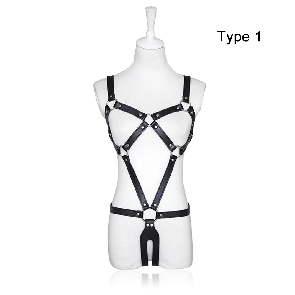 PU Leather Slave Sexy Bondage Restraint Strap Harness Belt Garters
