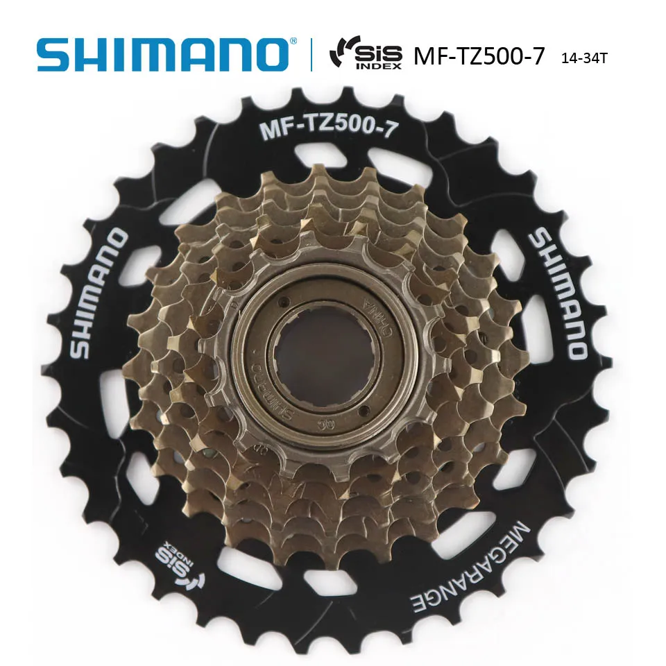 SHIMANO MF-TZ500 7-скоростной велосипед свободного хода 14-28T 14-34T Звездочка 7s сталь для MTB дорожный складной велосипед велосипедный велосипед - Цвет: MF-TZ500 14-34T