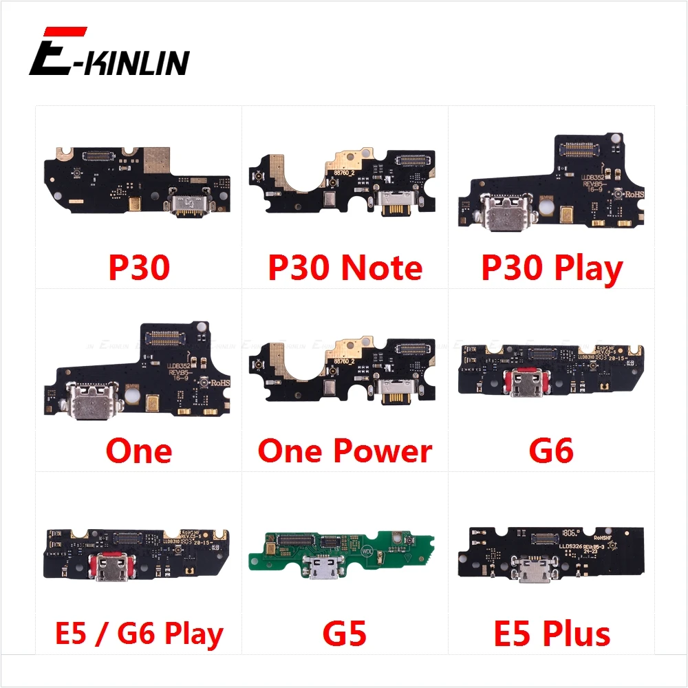 Разъем зарядного порта платы части гибкий кабель с микрофоном микрофон для Motorola Moto P30 Note One power G6 Play G5 E5 Plus