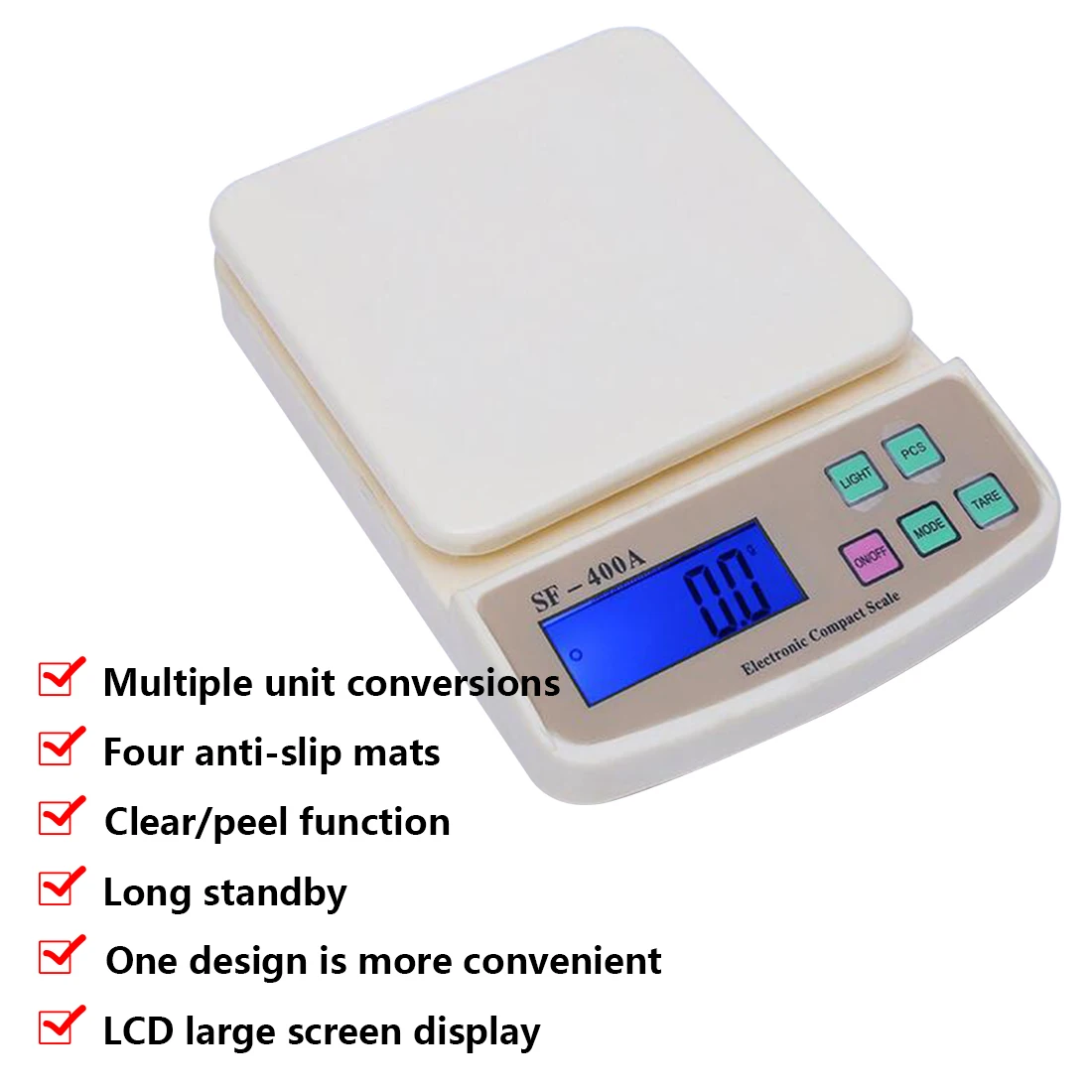 Новые мини цифровые электронные весы карманные 10 кг/1 г кухонные весы ЖК-дисплей с подсветкой кухонные весы cale