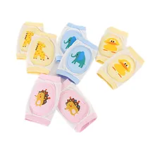 Dessin animé bébé genouillères anti-dérapant maille coussin rampant protecteur coton enfants genouillères enfants pour Grils garçons jambières 0-3Y