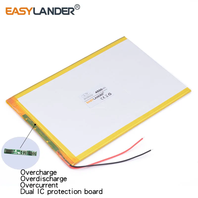 10 шт./лот 3 7 V 4500mAH 29100152 полимер литий ионный/литий ионный аккумулятор для