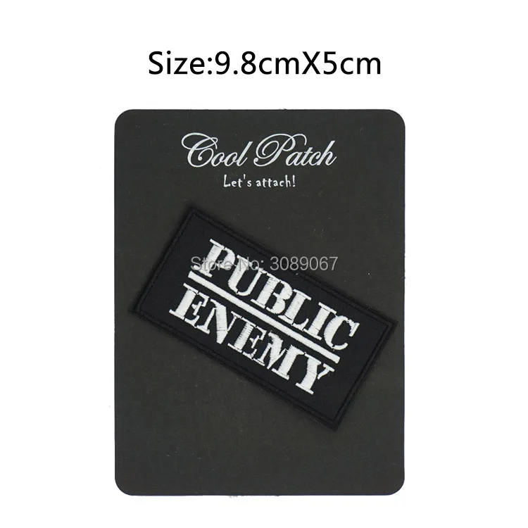

3.9" PUBLIC ENEMY Hip Hop Rap Music Rock Punk Band LOGO Embroidered IRON ON Patch Applique Cap Hat Heavy Metal