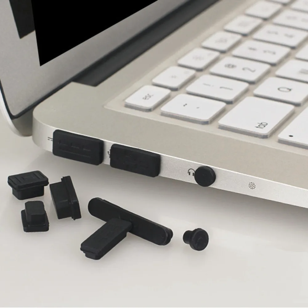 

12pcs/set Professional Silicone Anti-Dust Plug Cover Stopper Laptop Dustproof USB Dust Plug Cover Set Suitable For Macbook