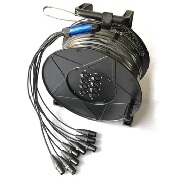 

High quality Professional 8 channel Stage Snake Cable 30M with engineering plastic tray and gold plate 3pin xlr connectors