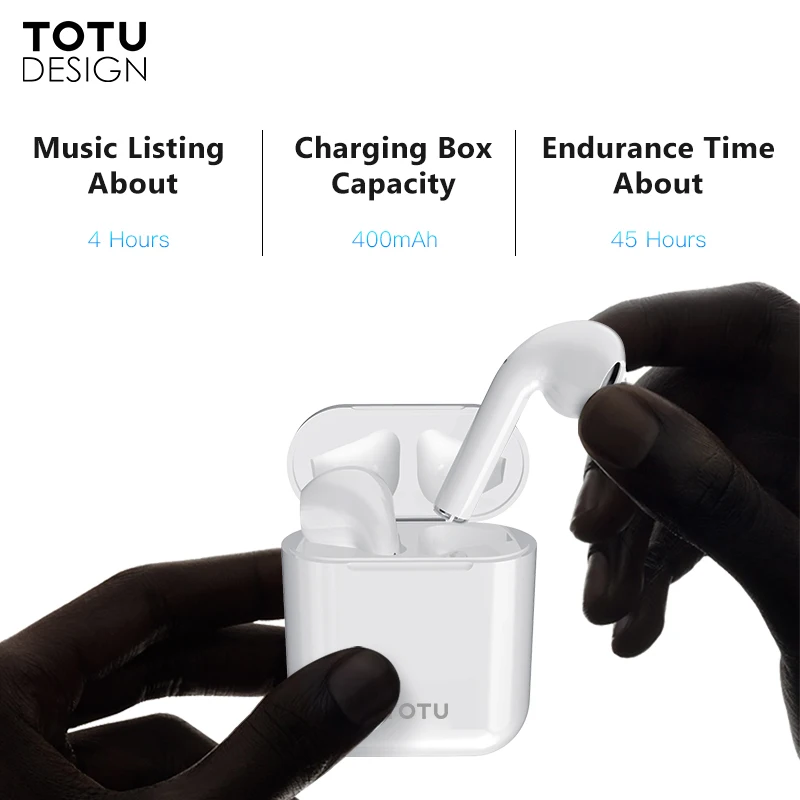 TOTU TWS Wireless Bluetooth Earphone 3D 