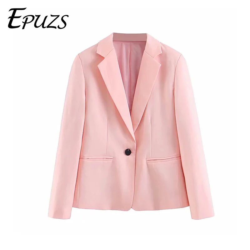 women blazers and jackets Casual long sleeve office blazer femme women pockets button coat women korean blazer mujer 2019 women blazers and jackets Casual long sleeve office blazer femme women pockets button coat women korean blazer mujer 2019