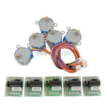 

5pcs/lot Gear Stepper Motor 28BYJ-48 DC 5V + ULN2003 Driver Test Module Board For Arduino UNO R3 Free Shipping & Drop Shipping