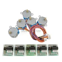5pcs/lot Gear Stepper Motor 28BYJ-48 DC 5V + ULN2003 Driver Test Module Board For Arduino UNO R3 Free Shipping & Drop Shipping