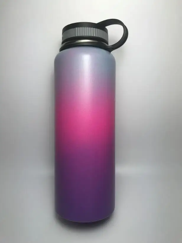 Горячо! 10 цветов 18 унций/32 унций/40 унций H-y-d-r-o F-l-a-s-k вакуумная Изолированная бутылка для воды из нержавеющей стали с широким горлышком с логотипом - Цвет: MIX11