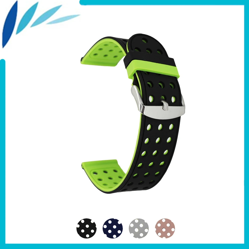 

Silicone Rubber Watch Band 18mm 20mm 22mm 24mm Universal Watchband Strap Wrist Loop Belt Bracelet Black Green Red Grey Pink