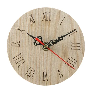 

Vintage Wooden Wall Clock Large Shabby Chic Rustic Retro Kitchen Home Antique Style