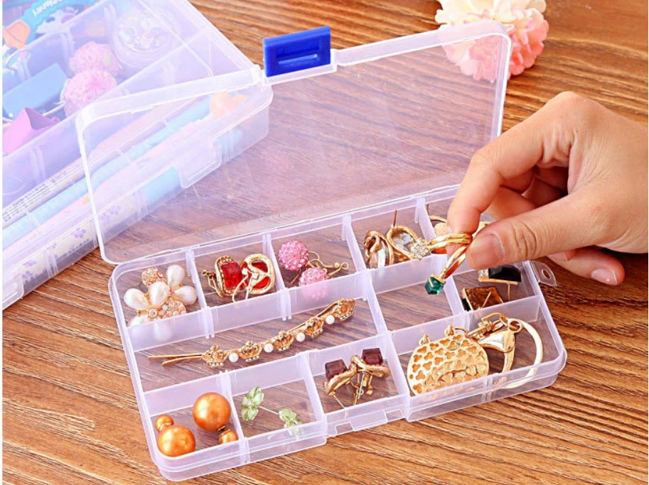 

1Pcs Portable 4/10/15Slots Container Storage Container Medicine Colorful Drug Dispenser Packing Containe