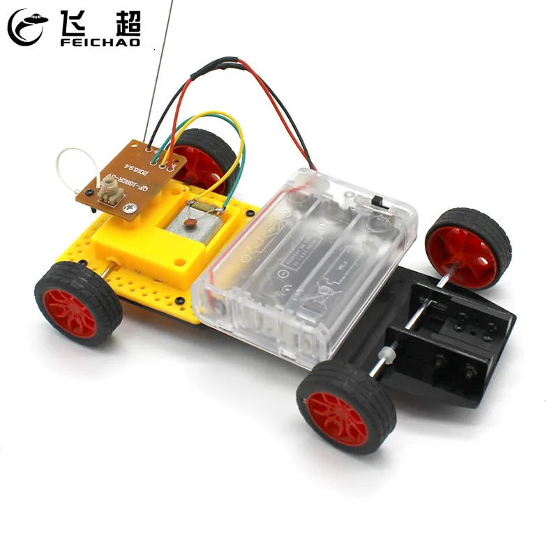 

IY Mini 4WD RC VehicleRemote Control Car Electric Motor Plastic Chassis Educational Material Kits Small Production For Children