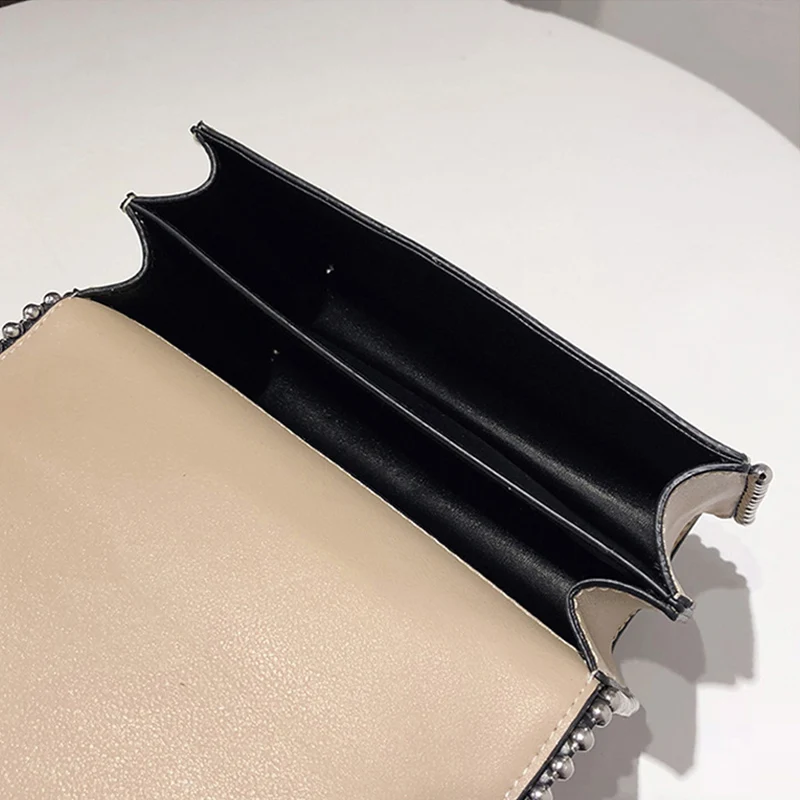 Fashion Simple Flap Bag Small PU Leather Women Handbag Designer Chain Rivet High Quality Female Shoulder Messenger Bags SS0416 (18)