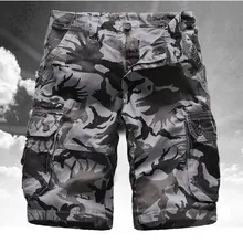 Новые летние камуфляжные мужские шорты Карго свободные с карманами хлопковые шорты повседневные до колена Большие размеры шорты мужские брендовая одежда