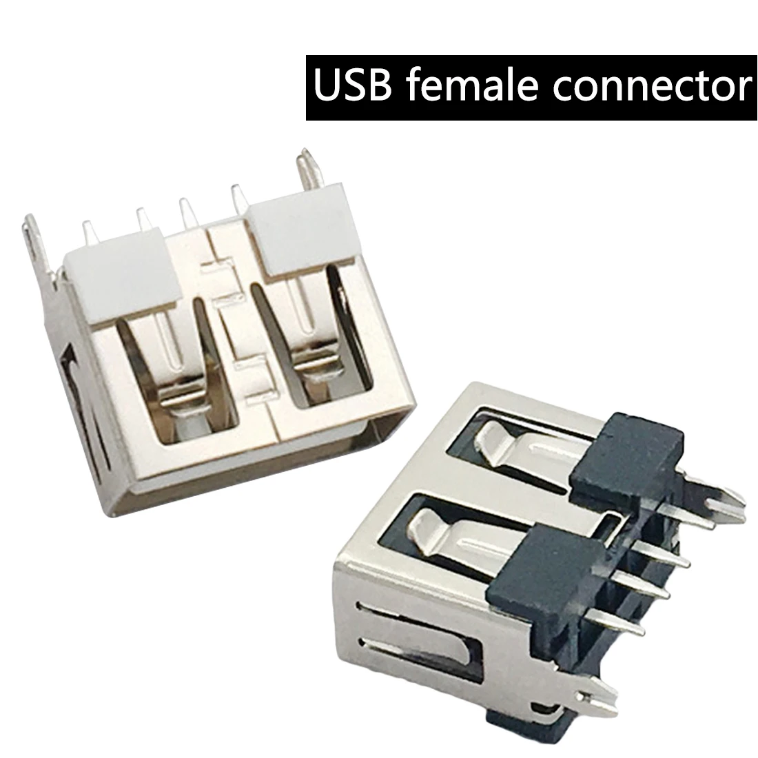 Гнездовой разъем USB 180 градусов 10 шт. вертикальный короткий корпус 0|Соединители| |