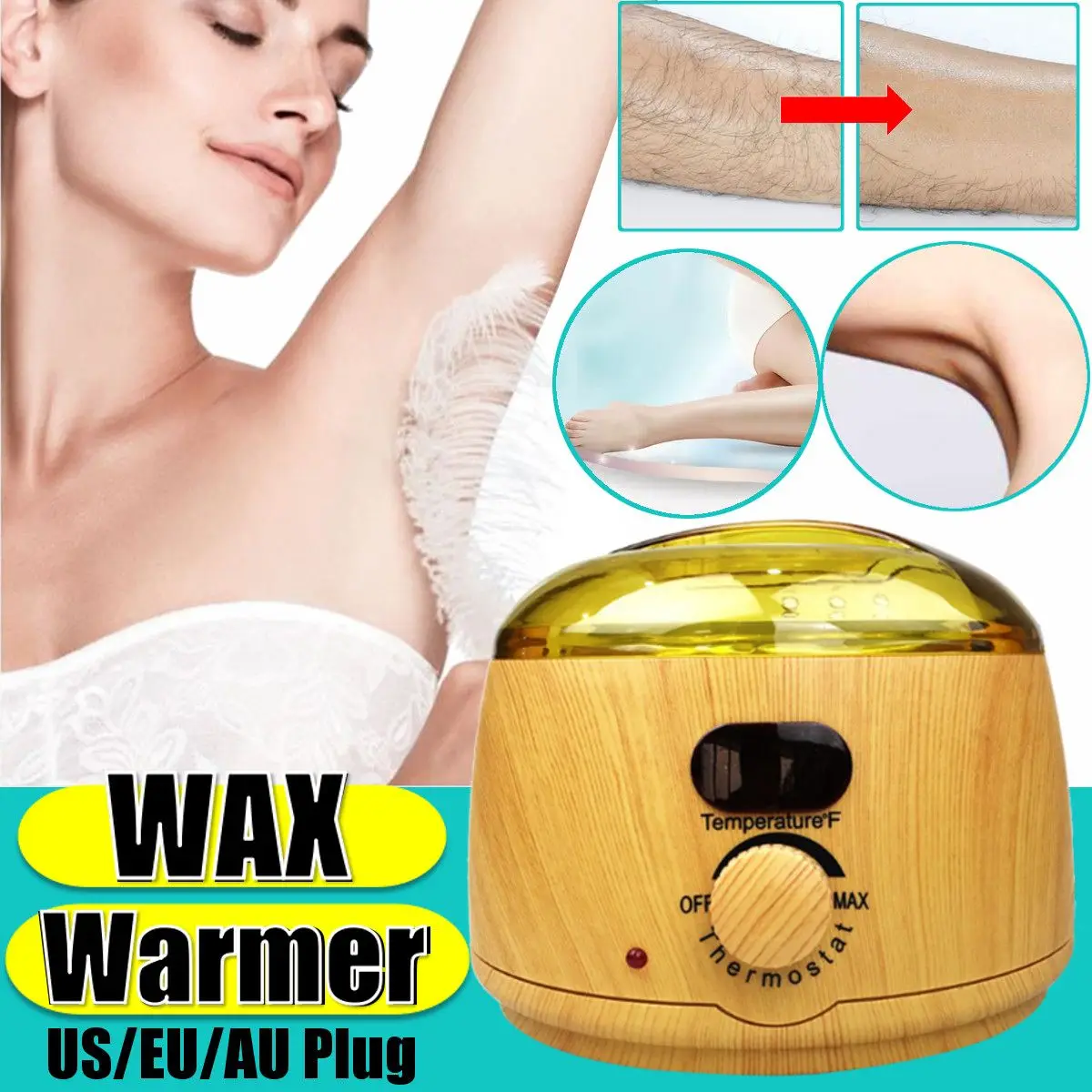 

Wax Warmer Wax Heater Paraffin Heater Wax For Depilation Epilator Hand SPA Machine Hard Wax Beans Depilatory Wood Grain Heater