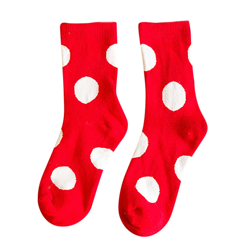 

Youthful Style Breathable 2019 Hot Sale Winter Women Warm Print Dot Socks Mid Tube Socks Cotton Retro Style Fashion Sock