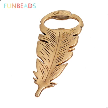 

100pcs Vintage Peacock Feather Shape Alloy Beer Bottle Opener Wedding Favor Guests Gift Bottle Opener For Biere KP025
