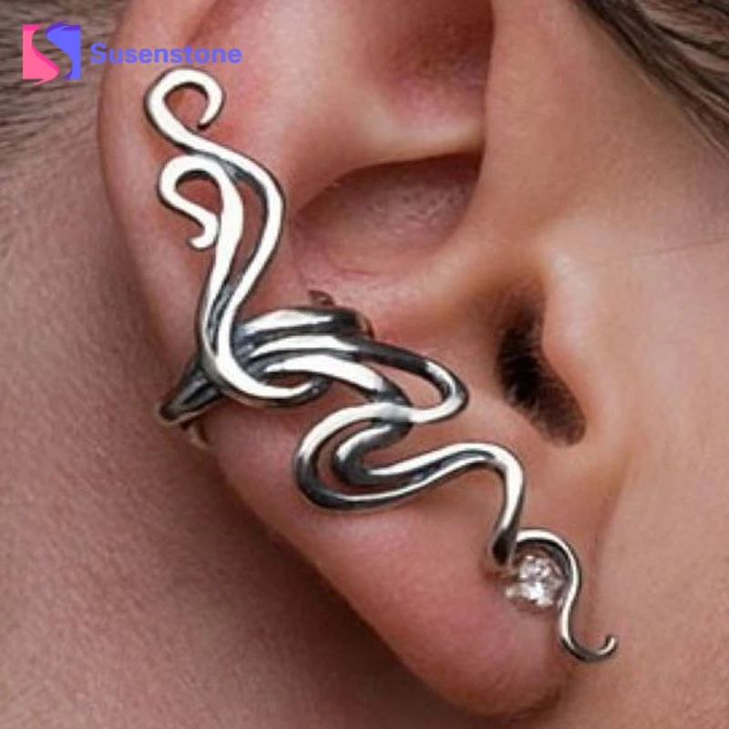 

New Punk Rock Ear Clip Cuff Wrap Earrings No piercing-Clip on Women Party Jewelry Cheap Clip Earring