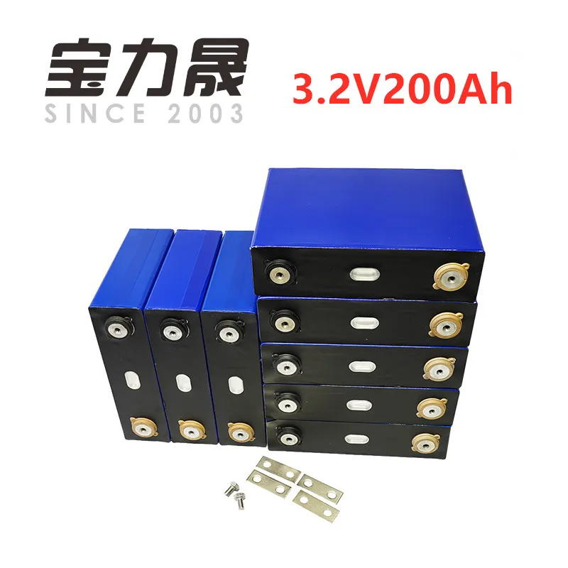 8 шт./лот глубокий цикл 200AH lifepo4 батарея 3 2 v 3C Высокая разрядка 600A ток для diy 12 V 24 100ah