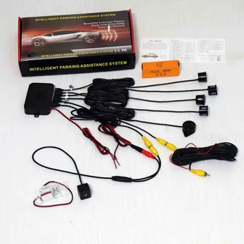 

thehotcakes For Audi A4 S4 RS4 B6 B7 2001~2008 Car Parking Sensors +Rear View Camera =2 in 1 Visual / BIBI Alarm Parking System