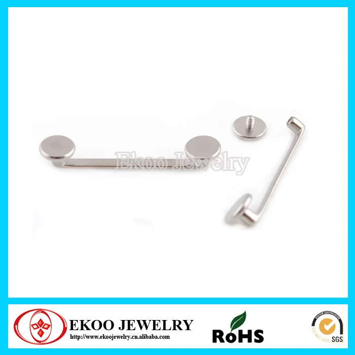 

G23 Titanium Internally Threaded Flat Surfacel Barbell Surface Piercing Jewelry 1.6*18*5mm