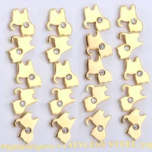 LUXUKISSKIDS 10 пар/лот золотые с цирконом маленькие Earring-106902G-гвоздики