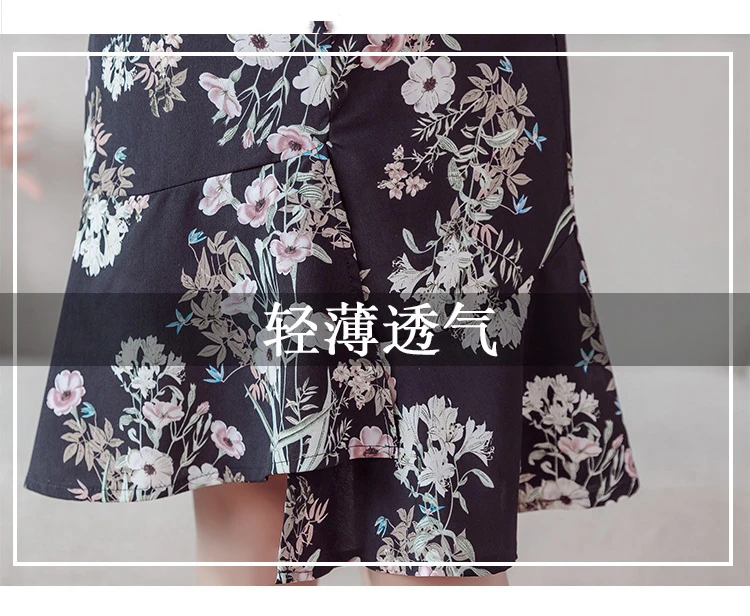Irregular Support Belly Low Waist Maternity Skirts Chiffon Floral Print Clothes for Pregnant Women Summer Fashion Pregnancy (15)