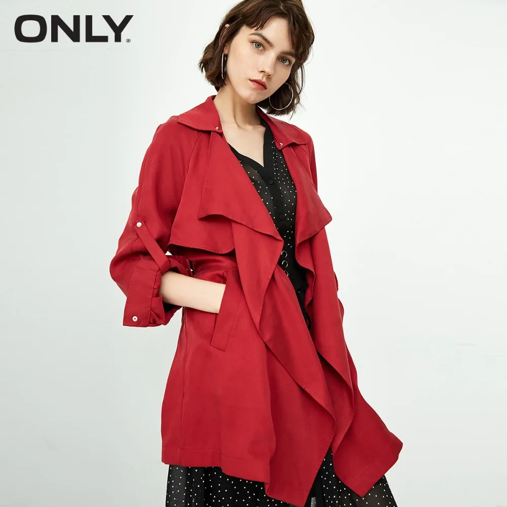 

ONLY Women's new style tencel strap with long trench coat | 118336505