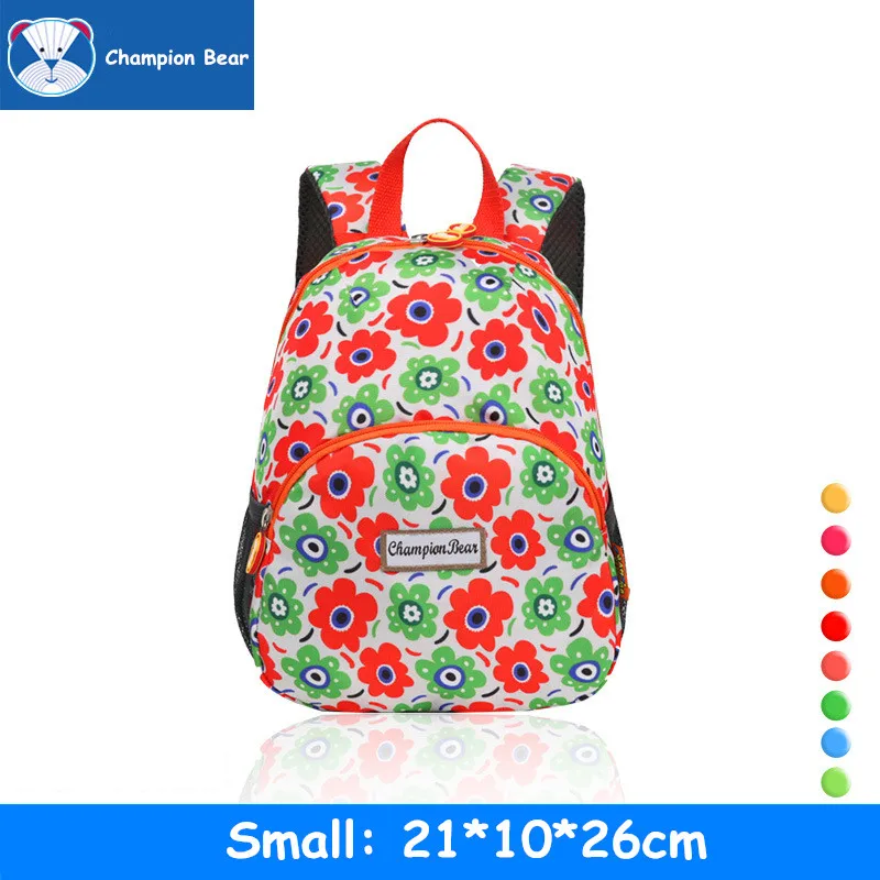 Рюкзак для детей дошкольного возраста 1-3-5 лет, Детская сумка, детские школьные рюкзаки для девочек, прогулочный ремень mochila escolar - Цвет: SMALL FLOWER