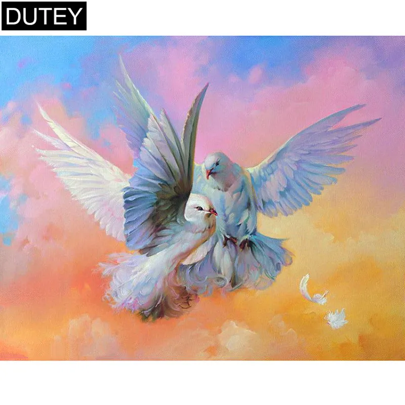 

Full Square/Round Drill 5D DIY Diamond Painting "Peace Dove" Embroidery Cross Stitch Mosaic Home Decor Gift JCC