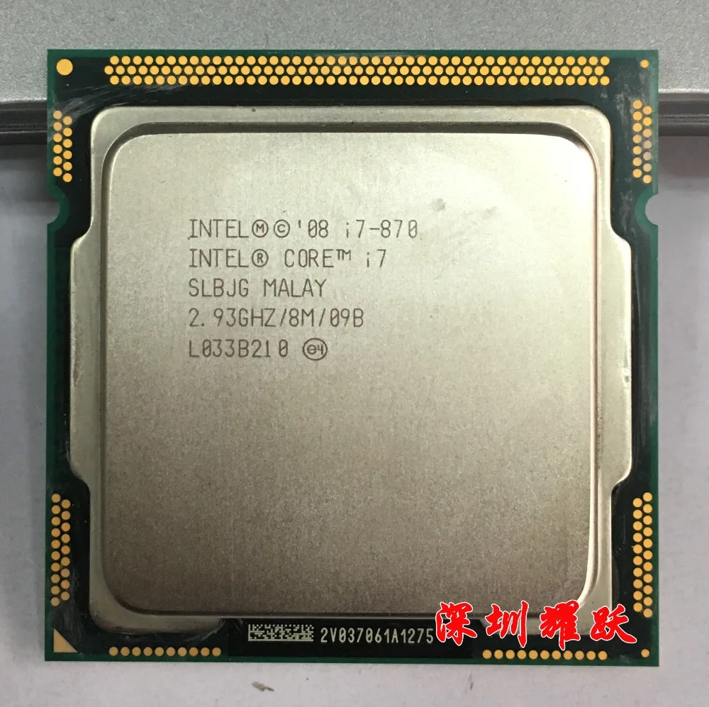 

Intel Core i7-870 i7 870 Processor (8M Cache, 2.93 GHz) LGA1156 Desktop CPU