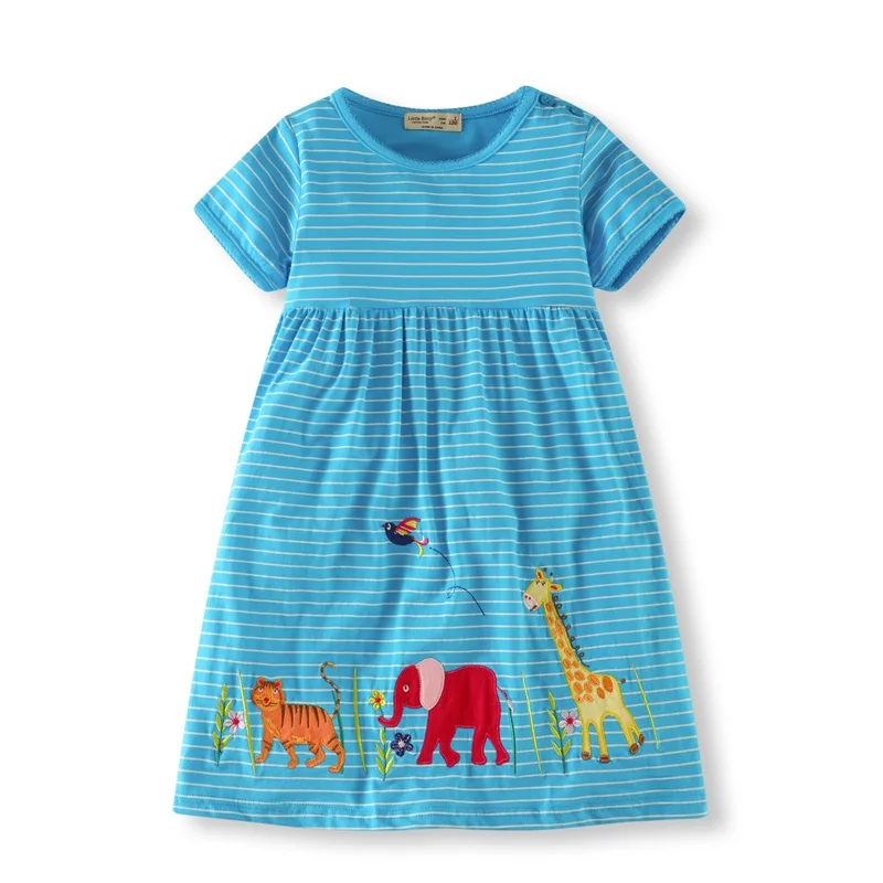 

Unicorn Party Kids Dresses for Girls Robe Fille 2018 Summer Beach Dress Toddler Girls Summer Clothing Dresses for Girls 7 Years
