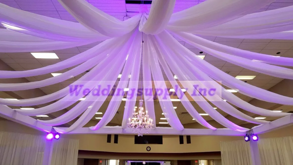 70cmx10m Ceiling Drapes Roof Drape Ice Silk Fabric For Wedding