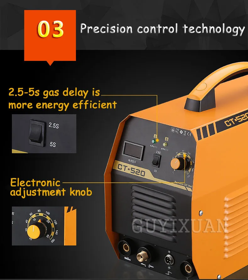 CT-520 дуговой сварочный инвертор IGBT DC 3 в 1 TIG/MMA машина плазменной резки 220 В аргон портативный Электрический Tig сварочное оборудование