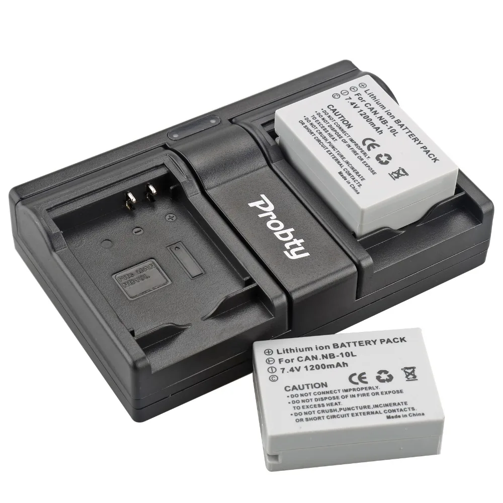 2Pcs Nb-10L Nb 10L Nb10L Battery + Usb Caricatore Doppio Per Canon Powershot G15 G16 G1X G3X Sx40 Sx40Hs Sx50 Sx60 Hs Fotocamera 1200Mah