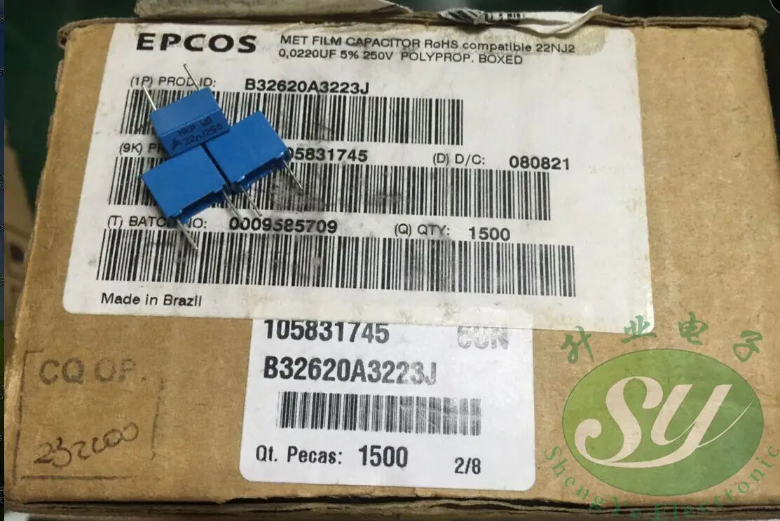 2018 горячая распродажа 50 шт. EPCOS MKP 0 022 мкФ/250 В 22nf 223 Новые 8 мм пленочные