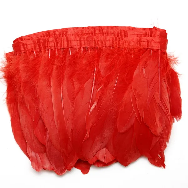 Большие кружевные ботинки с перьями в виде лебедя, Высота 15-20 см, 2 м/уп., вечерние ботинки на шляпе, одежда, свадебные аксессуары, лента - Цвет: Big red