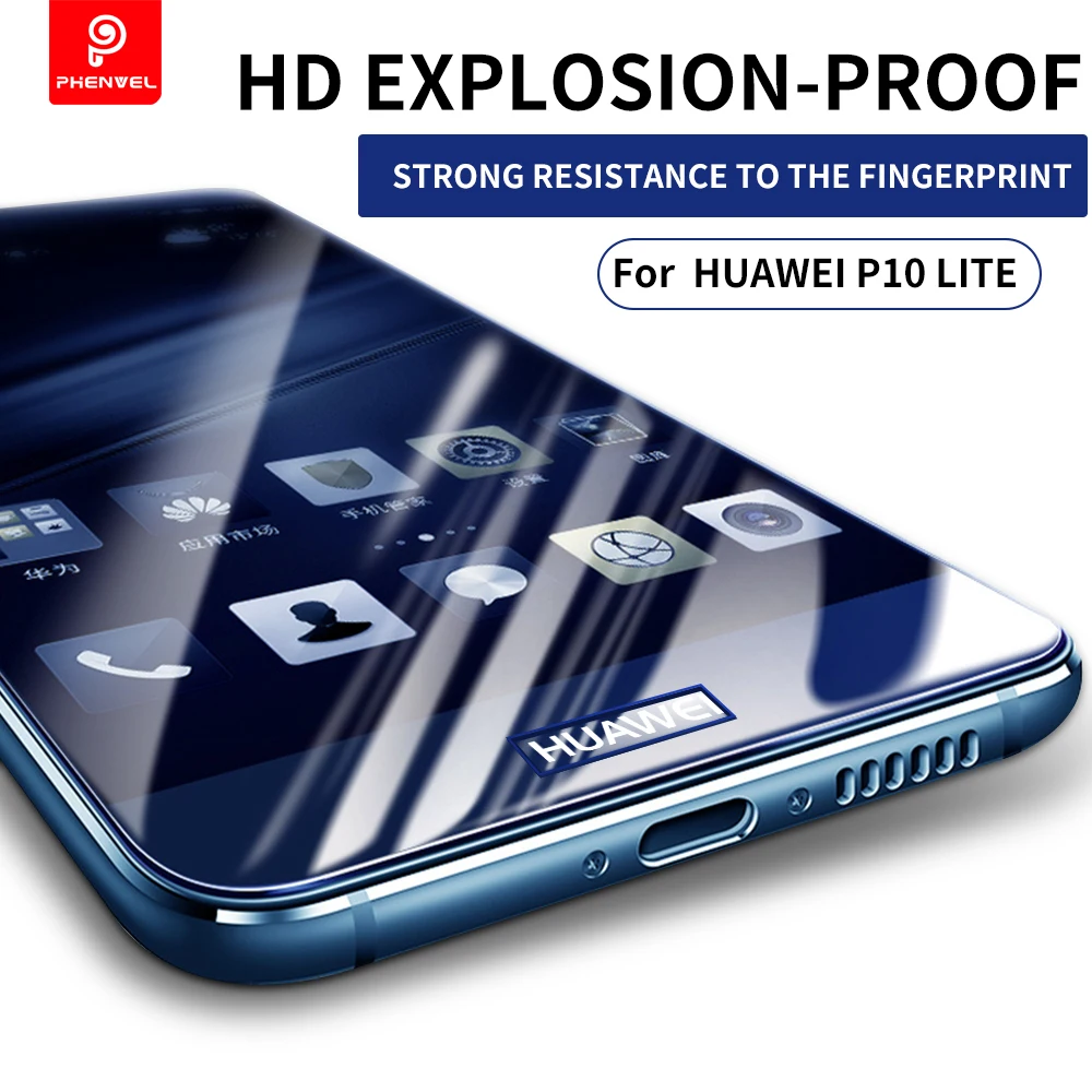 Huawei P10 Lite пленка закаленное стекло 2.5D Phenvel полное покрытие Slik Защитная пленка для huawei P10 Lite