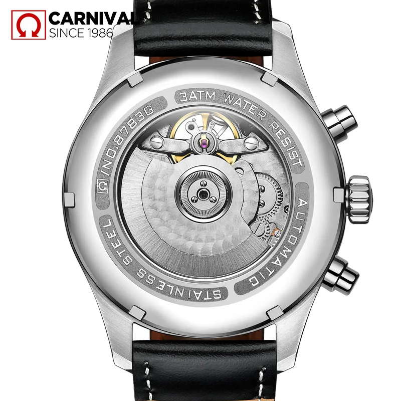 Швейцарский бренд carnival tourbillon автоматические механические часы Стальные